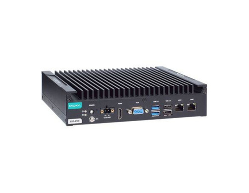 Moxa BXP-A100-E2-T-Win10 - Box type, Atom x6211E, 8GB DDR4, COMx2, LANx2, USBx6, DIOx4, VGA+HDMI, 12/24 VDC, 64GB CFAST, Win10 by MOXA