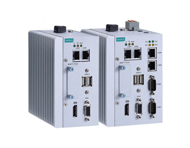 Moxa MC-1122-E4-TPM-T - x86 embedded computer with Intel Atom quad-core E3845 processor, 1 CFast socket, 1 VGA, 2 USBs, 4 GigaLA by MOXA